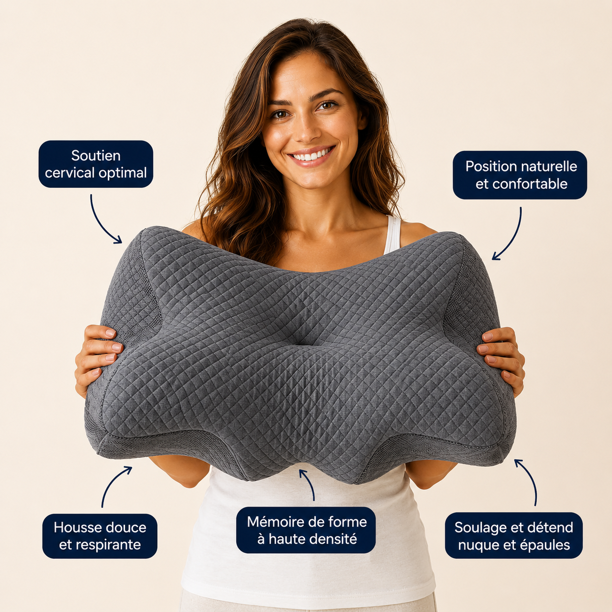 Novac Curve™ L'oreiller ergonomique en forme de vague